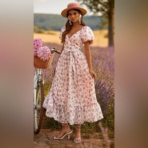 Alamour The Label Jaida Dress in pink size M